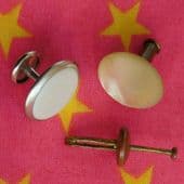 Edwardian collar studs for dress shirts vintage antique 1 Mother of pearl MoP cg